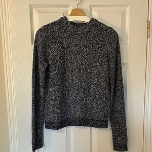 H&M Black and Gray Crew Neck Sweater